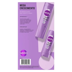 Kit Shampoo 300ml e Condicionador 190ml Mega Crescimento Seda