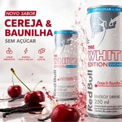 Energético Red Bull The White Sabor Cereja e Baunilha 250ml