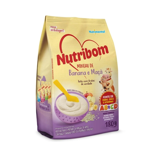 NUTRIBOM MINGAU DE BANANA E MAÇA 180G