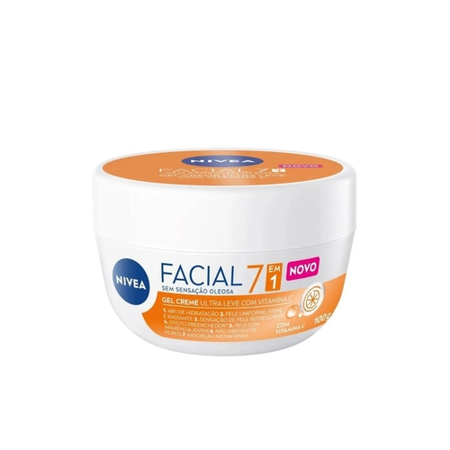 Gel Creme Facial Nivea Ultra Leve Vitamina C 7 em 1 100g
