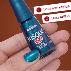 Esmalte Risqué KitKat Eu Mereço Esse Glow Efeito 8ml