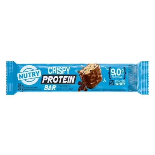 Barra De Proteína Nutry Crispy Cookies And Cream 30g