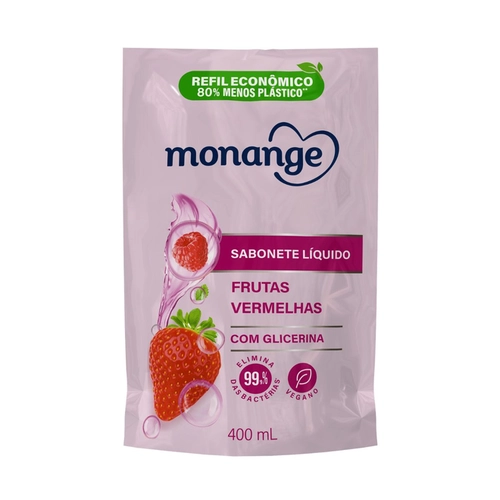 Sabonete Líquido Monange Frutas Vermelhas Refil 400ml