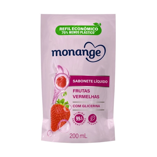 Sabonete Líquido Monange Frutas Vermelhas Refil 200ml